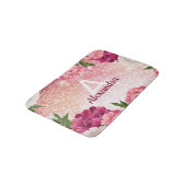 Tapis De Bain Parties scintillant Monogramme Rose Luxe (Angle)