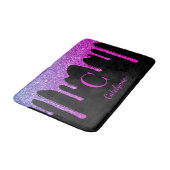 Tapis De Bain Parties scintillant noire violet à séchage rose ch (Angle)