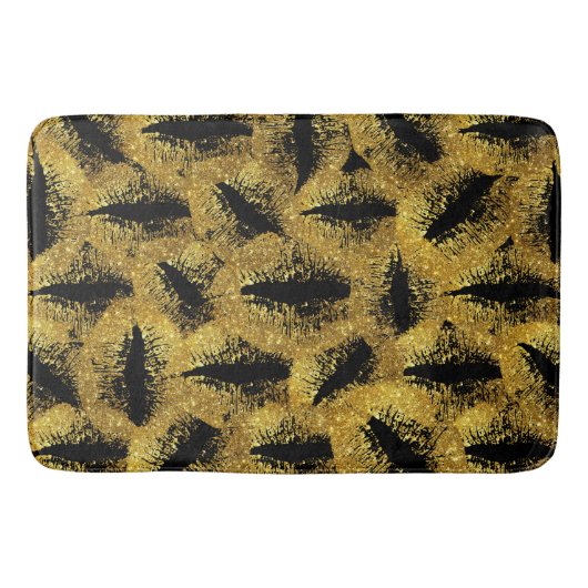 Tapis De Bain Parties scintillant or lèvres #2 (Devant)