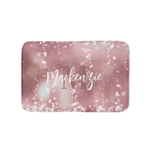 Tapis De Bain Parties scintillant or rose