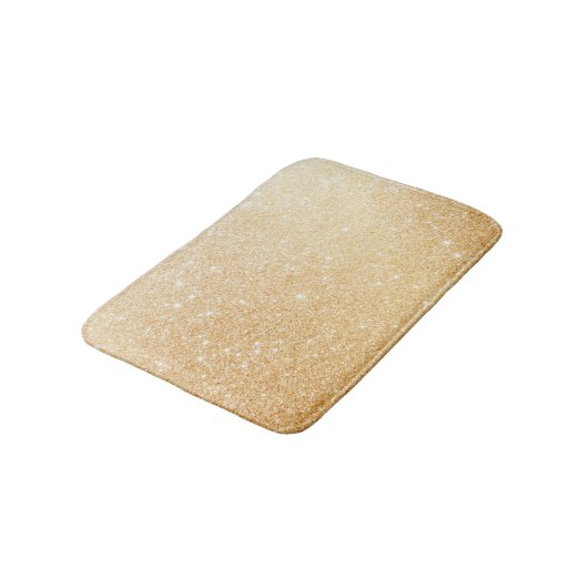 Tapis De Bain Parties scintillant Or Stylisme Luxe Salle de bain (Angle)