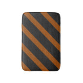 Tapis De Bain Parties scintillant Orange & Black Stripes (Devant (Vertical))