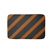 Tapis De Bain Parties scintillant Orange & Black Stripes (Devant)