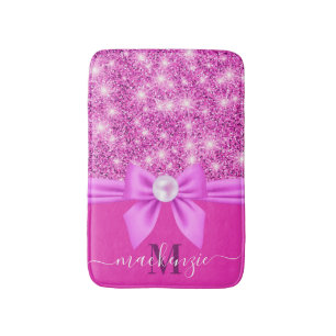 Tapis De Bain Parties scintillant rose et boue