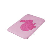 Tapis De Bain Parties scintillant rose Silhouette Lapin Lapin Ra (Angle)