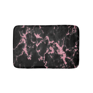 Tapis De Bain Parties scintillant rose sur Arrière - plan noir