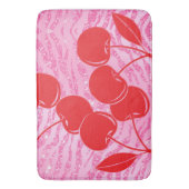 Tapis De Bain Parties scintillant rouge rose Zebra Cherries (devant Vertical)
