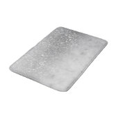 Tapis De Bain Parties scintillant Silver Ombre Marbre blanc Glam (Angle)