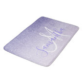 Tapis De Bain Parties scintillant violet moderne étincelles Nom  (Angle)