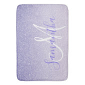 Tapis De Bain Parties scintillant violet moderne étincelles Nom  (devant Vertical)