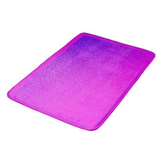Tapis De Bain Parties scintillant violet rose chaud étincelant O (Angle)