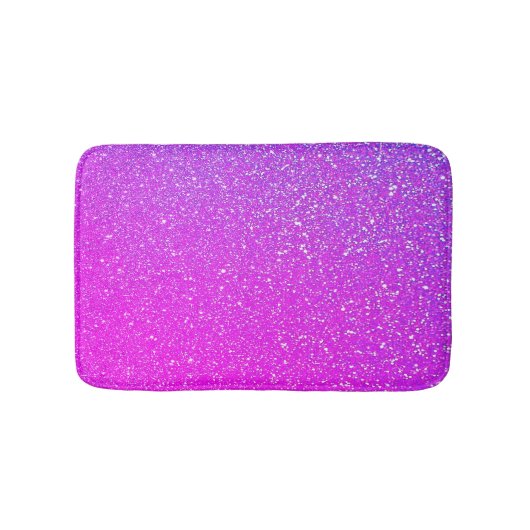 Tapis De Bain Parties scintillant violette rose étincelante Ombr (Devant)