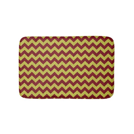 Tapis De Bain Parties scintillant Zag rouge et or (Devant)