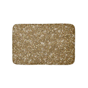Tapis De Bain Parties scintillantes d'or de Faux