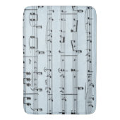 Tapis De Bain Partition musicale bleue (devant Vertical)
