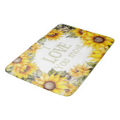 Tapis De Bain Partout Sunflowers personnalisé (Angle)