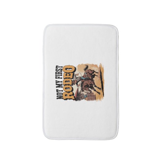 Tapis De Bain Pas mon premier Rodeo Horse pays Western (Devant (Vertical))