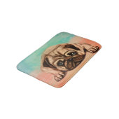 Tapis De Bain Pastel à chien Carlin mignon (Angle)