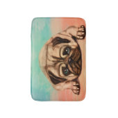 Tapis De Bain Pastel à chien Carlin mignon (Devant (Vertical))