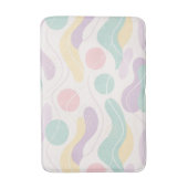 Tapis De Bain Pastel Abstract Seamless Pattern Waves and Circles (Devant (Vertical))