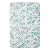 Tapis De Bain Pastel aquarelle branches pourpre et vert (devant Vertical)