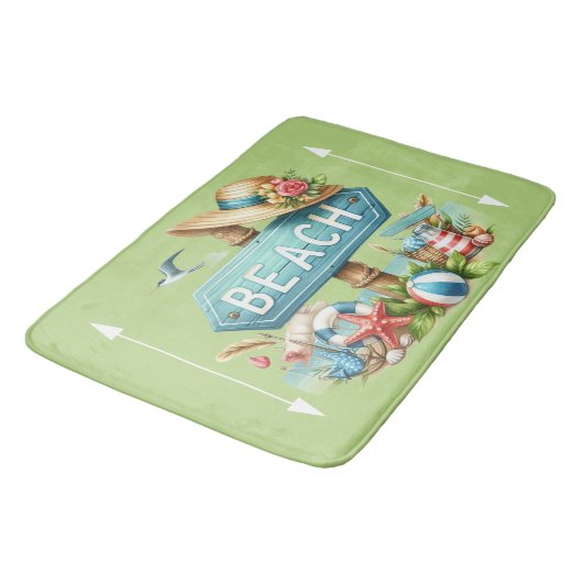 Tapis De Bain Pastel Beach Shells (Angle)