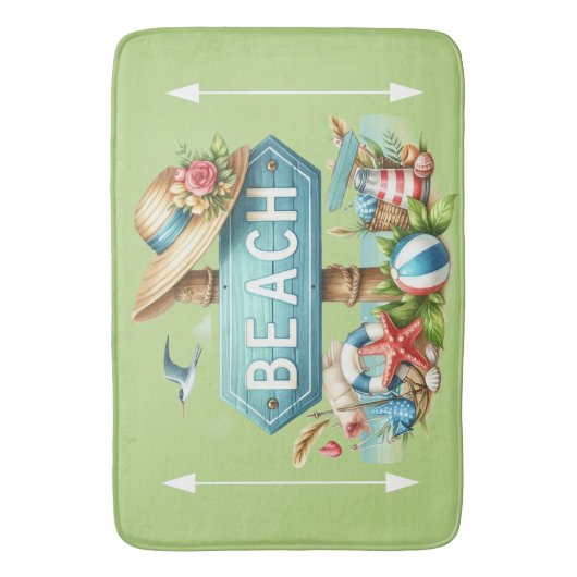 Tapis De Bain Pastel Beach Shells (devant Vertical)