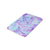 Tapis De Bain Pastel Blue & Purple Marble Texture liquide (Angle)