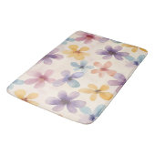 Tapis De Bain Pastel Floral Retro Hippie Fleurs (Angle)