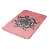 Tapis De Bain Pastel Goth Witch Design - Monstre Rose Noir (Angle)