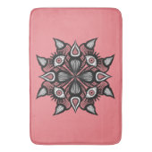 Tapis De Bain Pastel Goth Witch Design - Monstre Rose Noir (devant Vertical)