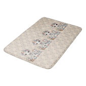 Tapis De Bain Pastel Kawaii Unicorne Mère Fille Duo Beige (Angle)