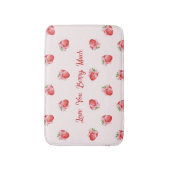 Tapis De Bain Pastel Pink Coquette Fraise personnalisée (Devant (Vertical))