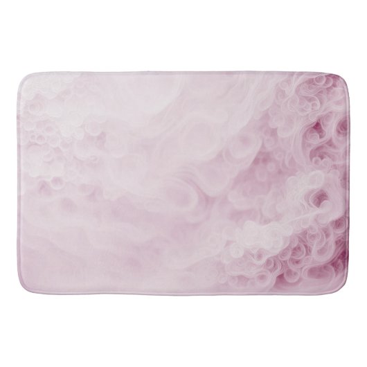 Tapis De Bain Pastel Pink Swirl Abstrait (Devant)