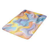 Tapis De Bain Pastel Plastic Fluid Abstrait (Angle)