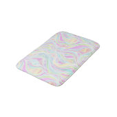 Tapis De Bain Pastel Psychedelic Vitrail Abstrait (Angle)