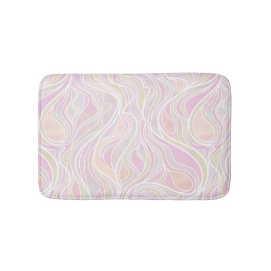 Tapis De Bain Pastel Psychedelic Vitrail Abstrait (Devant)