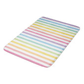 Tapis De Bain Pastel Rainbow Stripes Motif (Angle)