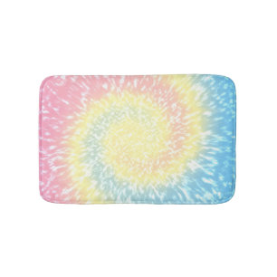 Tapis De Bain Pastel Tie Dye Hippie Swirl