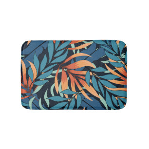 Tapis De Bain Pastel Tropical Botanical Abstrait