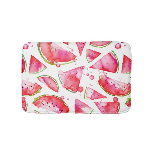 Tapis De Bain Pastèque à l'aquarelle 1 (Devant)