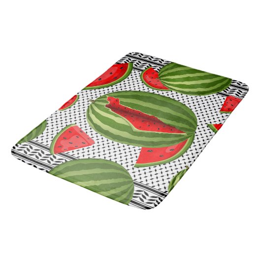 Tapis De Bain Pastèque Palestine - Slice (Angle)