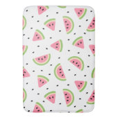 Tapis De Bain Pastèque rose, Graines de pastèque, Motif d'été (devant Vertical)