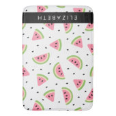 Tapis De Bain Pastèque Rose, Pâtes De Pâques, Votre Nom (devant Vertical)