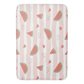 Tapis De Bain Pastèques rouges, Coeurs, Grandes Pâtes, Motif d'é (devant Vertical)