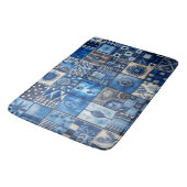 Tapis De Bain Patchwork bleu (Angle)