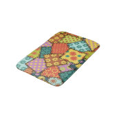 Tapis De Bain Patchwork Eclectique : Mélange Motif Diverse (Angle)