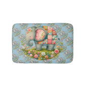 Tapis De Bain Patchwork Elephant Floral Meadow Charm (Devant)
