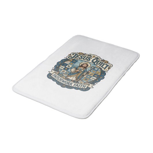 Tapis De Bain Patchwork Jésus Foi Patchwork Jésus (Angle)