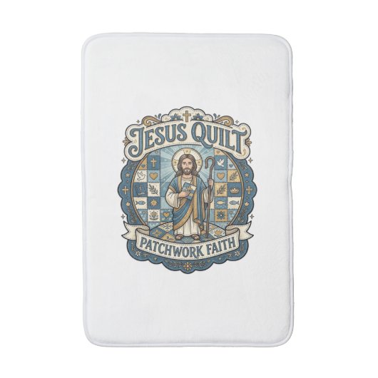 Tapis De Bain Patchwork Jésus Foi Patchwork Jésus (Devant (Vertical))